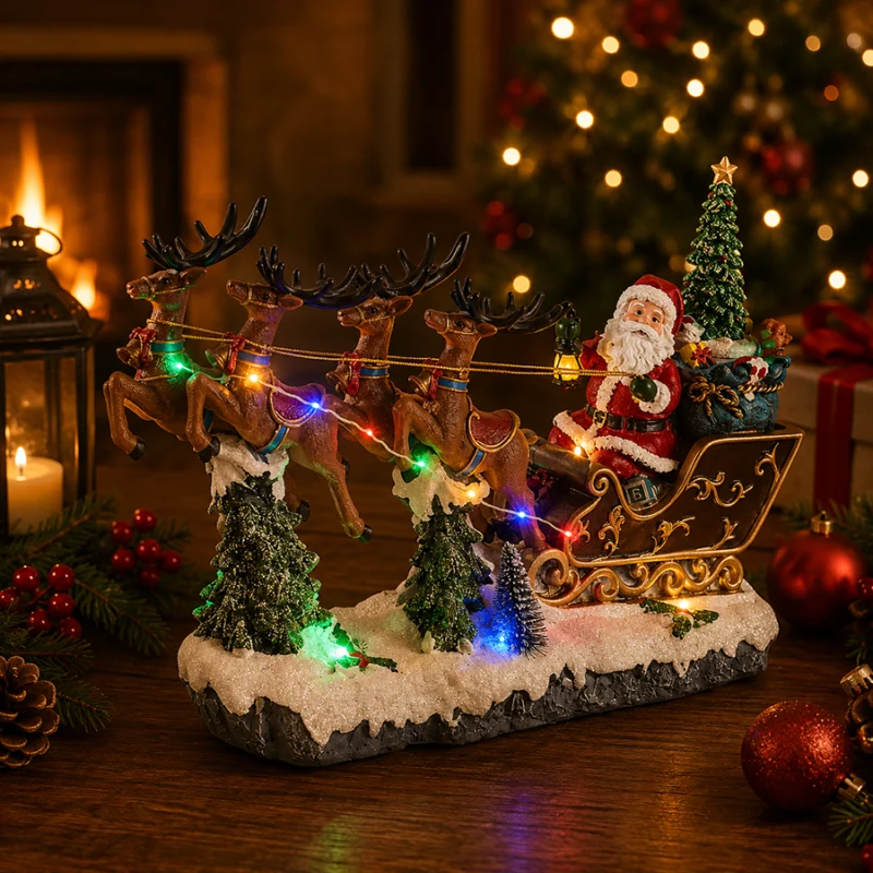 Decoro Babbo Natale Slitta