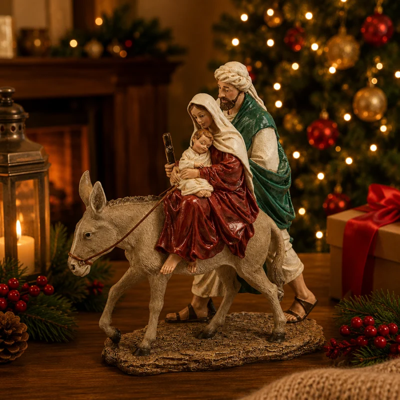 Sacra Famiglia su asinello